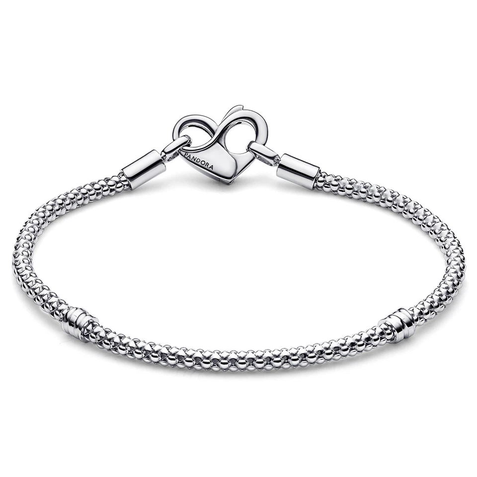 PANDORA Schmuck Charm-Armband für Damen Silber 925 Nietenkette 592453C00