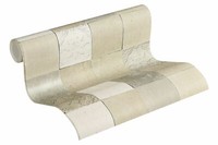 Tapete Vlies New Walls Fliesenplatten Beige Creme Silber 37406-4 (3,40€/1Qm)