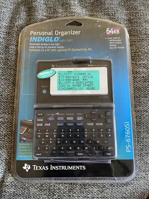 New Sealed Texas Instruments PS-6960Si Personal Organizer Calendar Indiglo