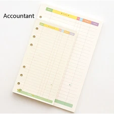 A5/A6 Accountant Coloured Planner Diary Refill Schedule Organiser 45Sheet New #B
