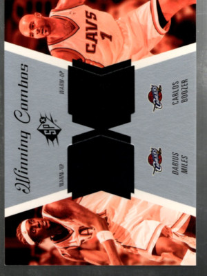 A2870- 2003-04 SPx Winning Materials Combos #WC30 Darius Miles Carlos Boozer Jsy