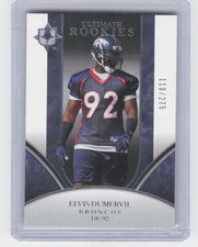 2006 Ultimate Collection #307 Elvis Dumvervil RC Rookie #'d /275