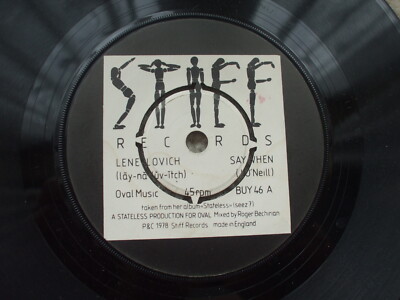 Lene Lovich - Say When / One Lonely Heart - 1979 EXCELLENT-  Vinyl 45 