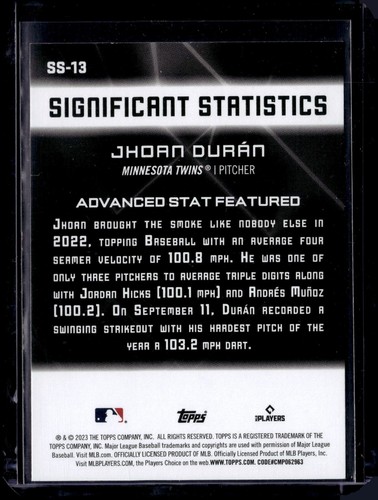 2023 Topps Significant Statistics Baseball Complete Your Set - Picture 11 of 19