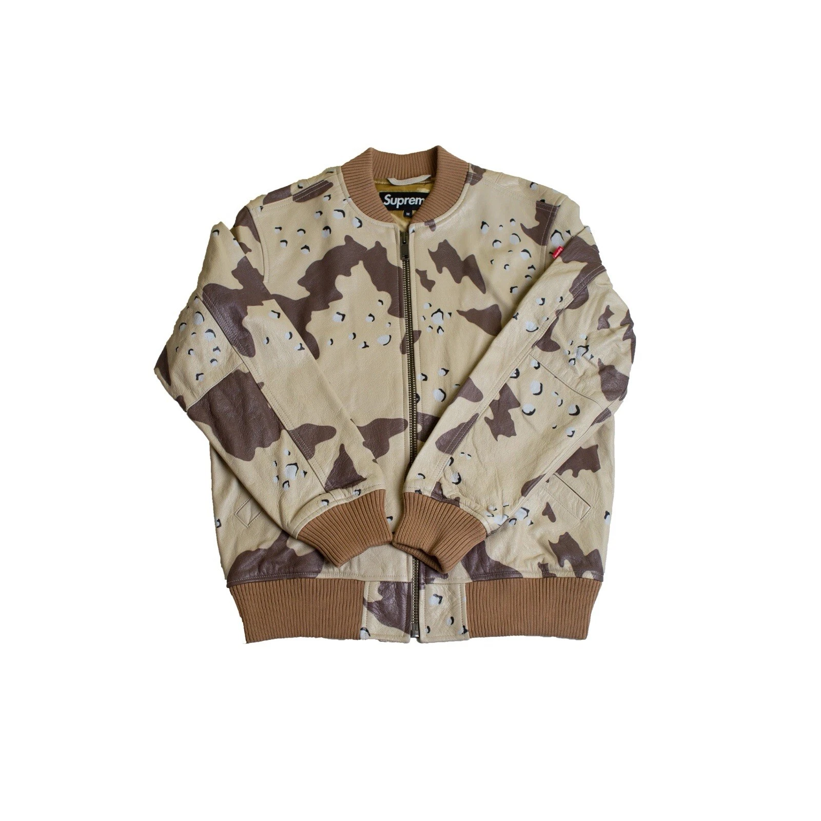Veste en cuir camouflage Supreme Desert taille M