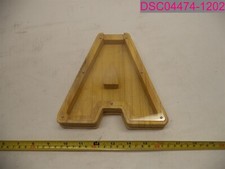QTY 4; Wooden Letter "A" Fillable Box with Alphabet Stickers, DIY 7"x7"x1-1/8"