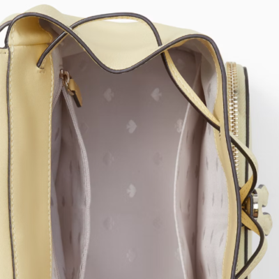 Kate Spade Kristi Medium Flap Backpack Yellow Butter Leather  display picture 2