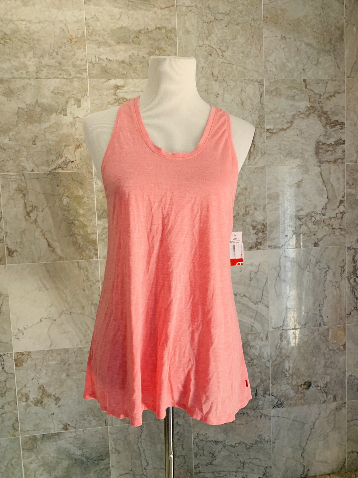 NWT Josie Natori Heather Pink Twist Back Tank Top Small