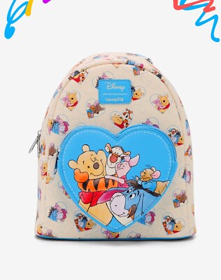 Loungefly Disney Winnie The Pooh & Friends Heart Hugs Mini Backpack - NWT & Wrap