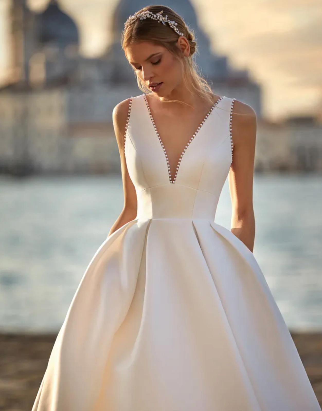 Nicole Milano LAURETTA Wedding Dress, Off White, Size UK10 (NWT) RRP £1980