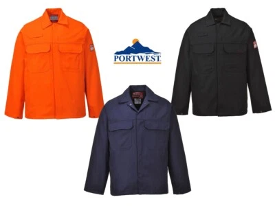Portwest Bizweld Jacket Welding Adjustable Cuffs Pockets Flame Resistant BIZ2