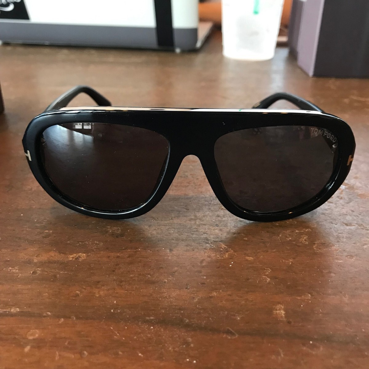 Tom Ford TF444 Hugo Full Frame Aviator Sunglasses - Shiny
