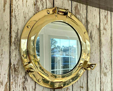 Handmade Aluminum Porthole Mirror 17" Nautical Bathroom Mirror Home D cor Gift