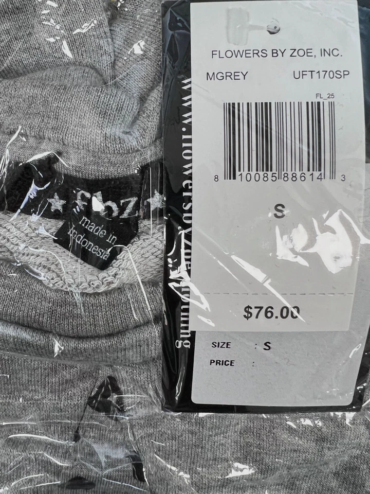 $76 Flowers By Zoe Girls Gray Long-Sleeve Happy Face Sweatshirt Sweater Size S - Image 4 of 4