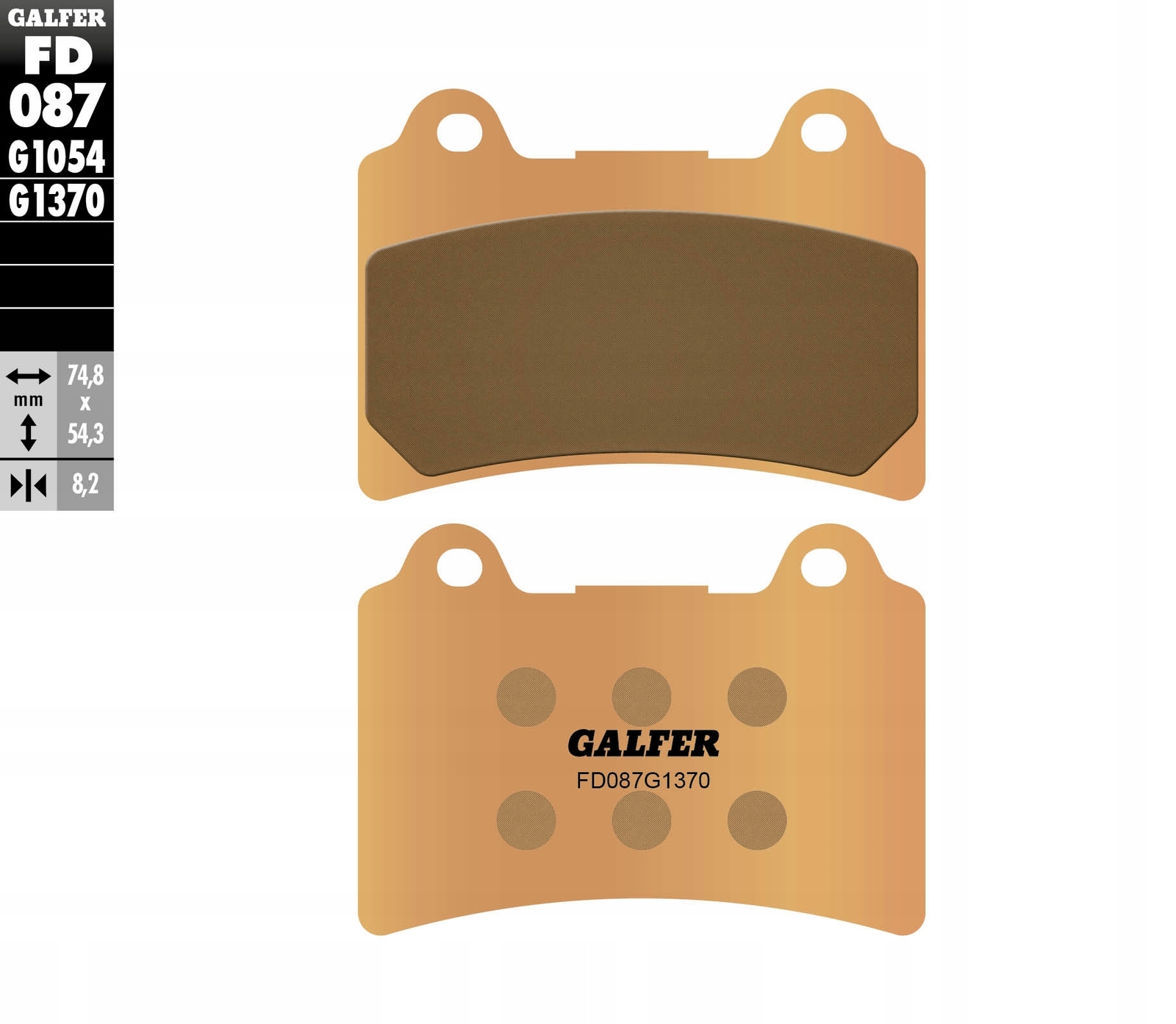 Plaquettes de frein KH123 Sintered endurance thermique et freinage or