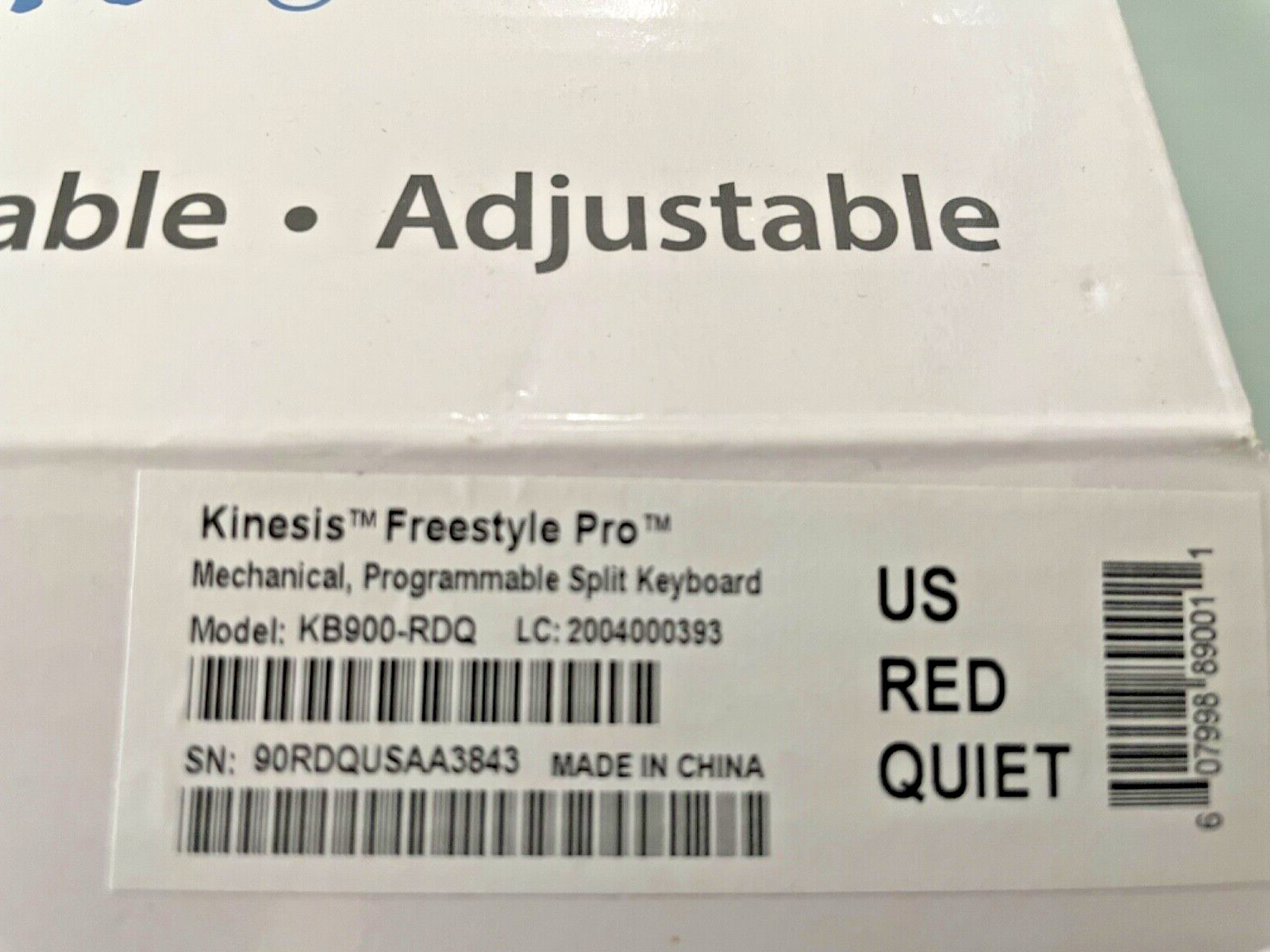 Kinesis KB900-RDQ Freestyle Pro Split Mechanical Keyboard - Cherry MX Red Switch