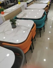 Marble ceramic Dining table and chairs Cafe diner retro ..