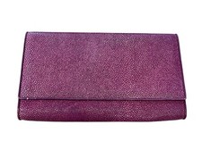 SMYTHSON purple stingray clutch/ travel wallet