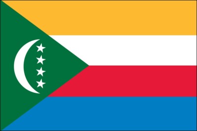 3x5 Foot (90x150 cm) Comoros Polyester Indoor/Outdoor Flag with Two Grommets
