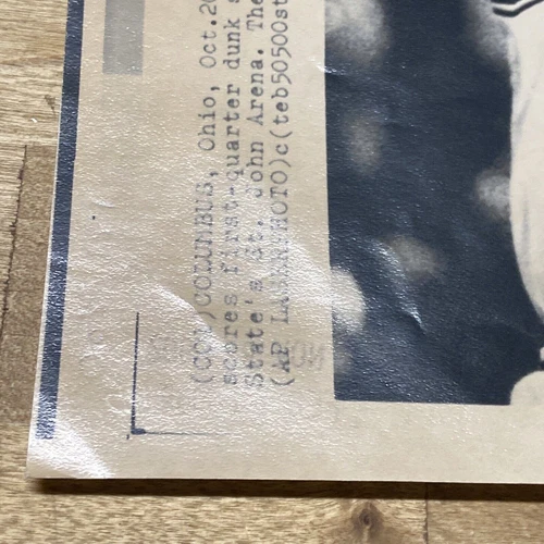 写真のようにレアな1988年マイケルジョーダンAPレーザー/ワイヤー/タイプIIIスラムダンク写真! - 画像3/6