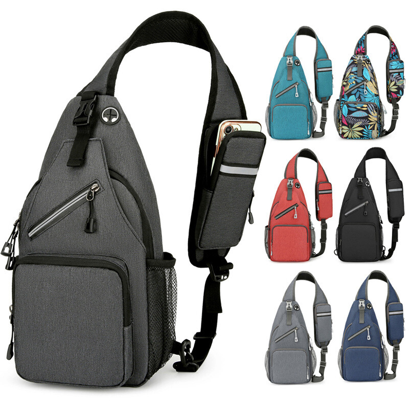 Mens Simple Men's Chest Bag Shoulder Bag Crossbody Bag Sports Youth Bag Travel