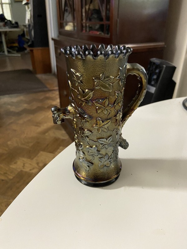 Northwood VERY RARE Antique Carnival Glass Town Pump  Perfect!