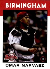 2016 Birmingham Barons Grandstand #21 Omar Narvaez Maracay Venezuela VZ Card