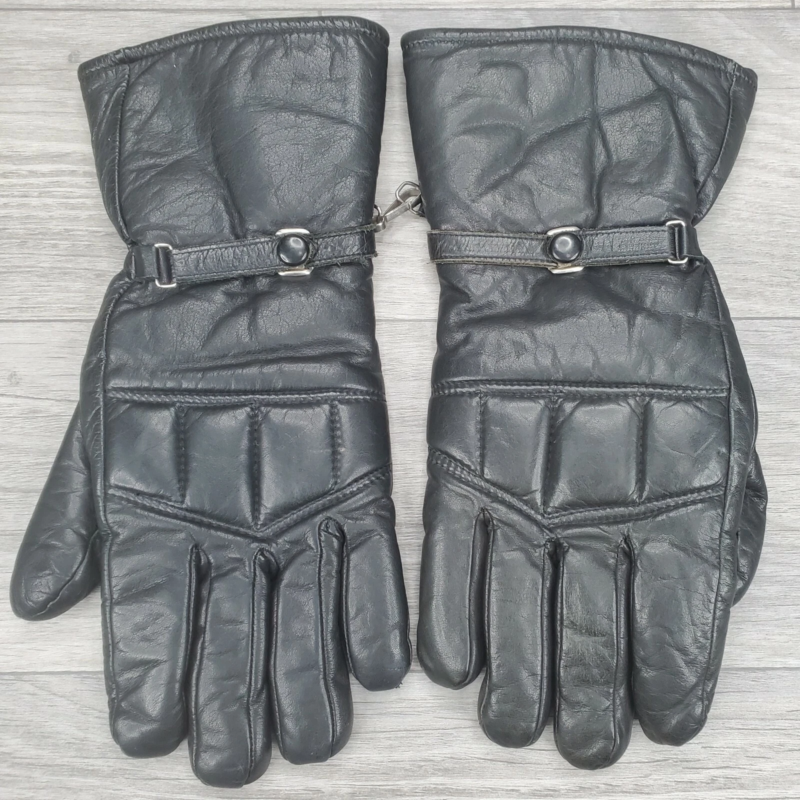 Vintage Olympia Sports Cowhide Size Medium Motorcycle Gloves *READ*