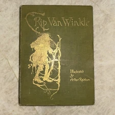 ExRare 1910 Arthur Rackham RIP VAN WINKLE 50+COLOR PLATES-STUNNING ILLUSTRATIONS