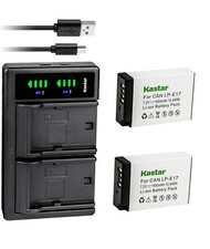 2 Pack LP-E17 Batteries  LC E17 Dual Charger for Canon R8, R50,T6i, T7i, T8i,M3