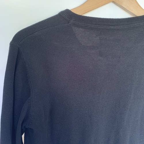 Jersey Firetrap Para Hombre Pequeño Negro Cuello en V con Botones Top Informal Tejido - Imagen 6 de 9