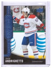 Sven Andrighetto 2014-15 Upper Deck Overtime Rookies Blue Parallel Card #167