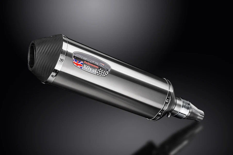 Kit silenciador de escape de acero inoxidable X-Oval Kymco K-Pipe Downtown 2016-21 sin cordones 13,5" Foto 3 de 4