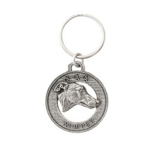 Creative Pewter Designs Whippet Dog Pewter KeyChain, Key Fob, D182KC