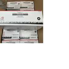 1 CASE Cardinal Health EXTENDED CUFF Nitrile Exam Gloves, Size: MED 1000/cs 4/26