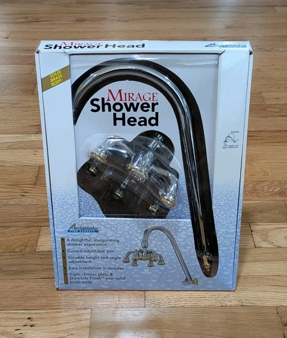 NEW Ambassador Mirage Shower Head Solid Brass Body Chrome Varaible Height Angle
Opens in a new windo