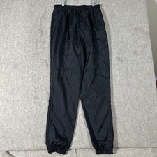 Vintage Nike Track Pants Mens Large Black Ankle Zip Windbreaker Gray Tag Unlined