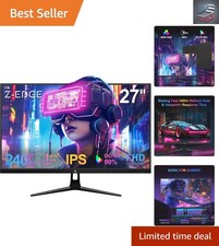 Ultra-Smooth 27" Z-Edge Gaming Monitor - 240Hz Refresh Rate  Dual Port Options