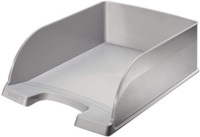 Leitz Briefkorb Jumbo A4 Silber Stapelbar Ablagefach Plus Serie 52330084