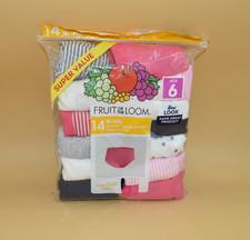 NEW Girls Fruit Of The Loom Multicolor Briefs 14 pack SIZE 6 MISSING ONE
