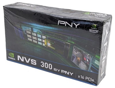 PNY NVIDIA NVS 300 x16 PCIe Video Card w/ Driver CD & Video Adapters NEW Sealed