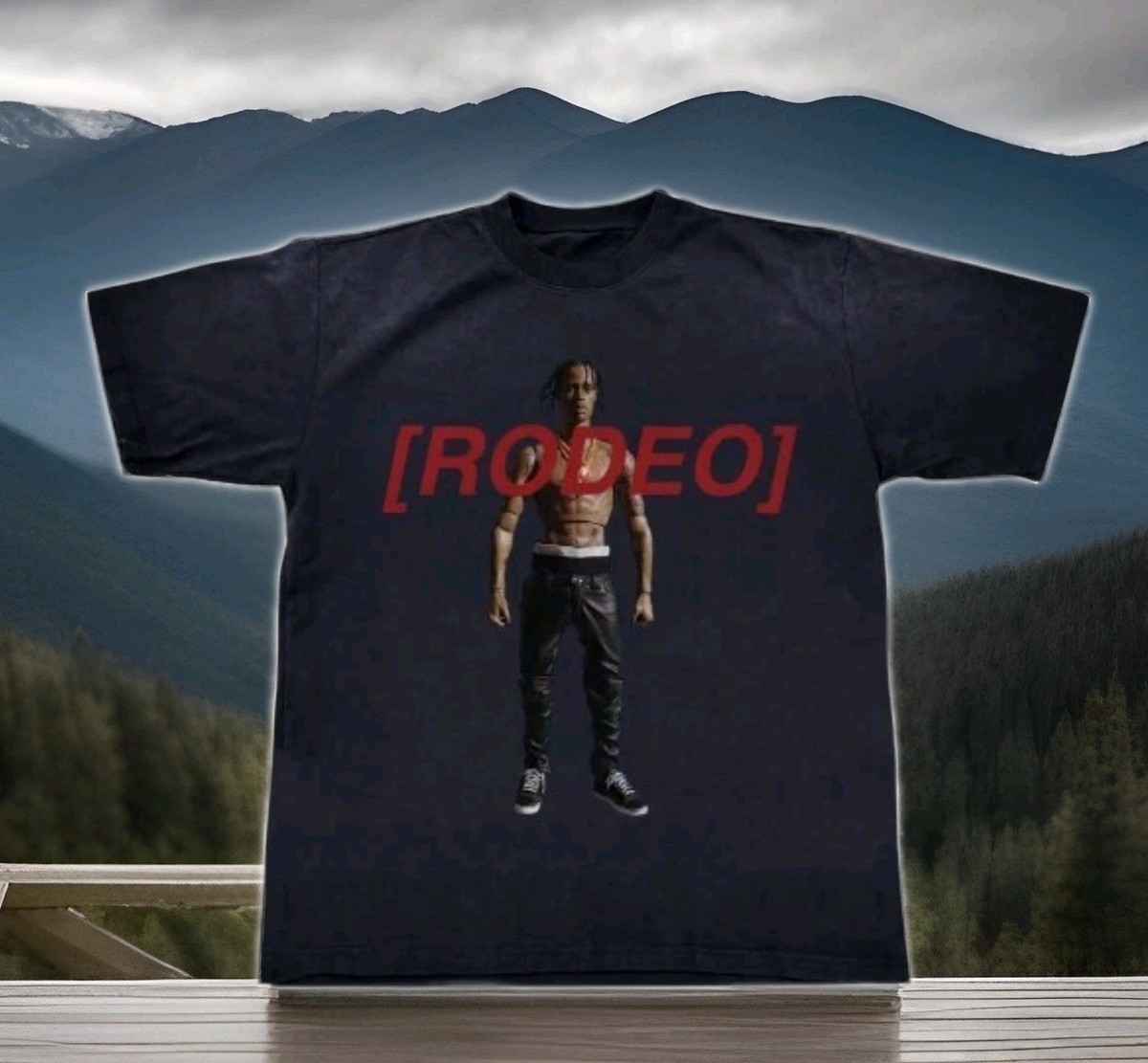 Travis Scott Rodeo 10 Years Action Figure Tee, Cactus Jack T-Shirt