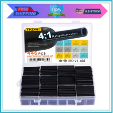 446 Pcs Heat Shrink Tubing Kit-4:1 Ratio Adhesive Lined Marine Grade Shrink