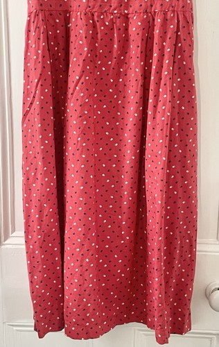 Ines de la Fressange Uniqlo Womens Red Floral Linen Blend Maxi Dress L UK 14 NEW - Picture 5 of 14