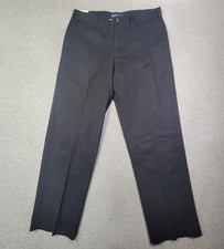 IZOD Pants Mens 34x32 Navy Madison Chino Flat Front Straight Leg Flex NWT
