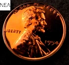 1954 Lincoln Wheat Penny Cent ~ Gem Proof (red)