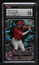 2022 Bowman Sterling Black Atomic Refractor 6/10 Brandon Marsh CSG 10 15mj