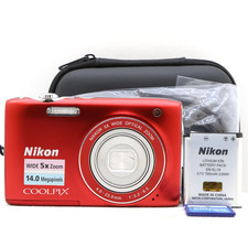 Nikon Coolpix S3100 14.0MP Compact Digital Camera Red Tested Full Kit VGC