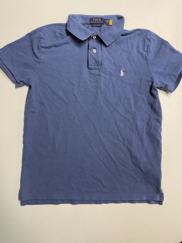 Polo Ralph Lauren Men’s Short Sleeve Custom Slim Fit Mesh Polo Shirt Blue Medium