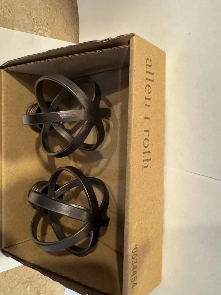 Allen & Roth, #0634454, bronce frotado con aceite, remates para varillas de 1" de diámetro Foto 2 de 3